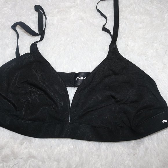 MeUndies NWOT lot of 2 black triangle bralettes new never worn both are … - Picture 2 of 3
